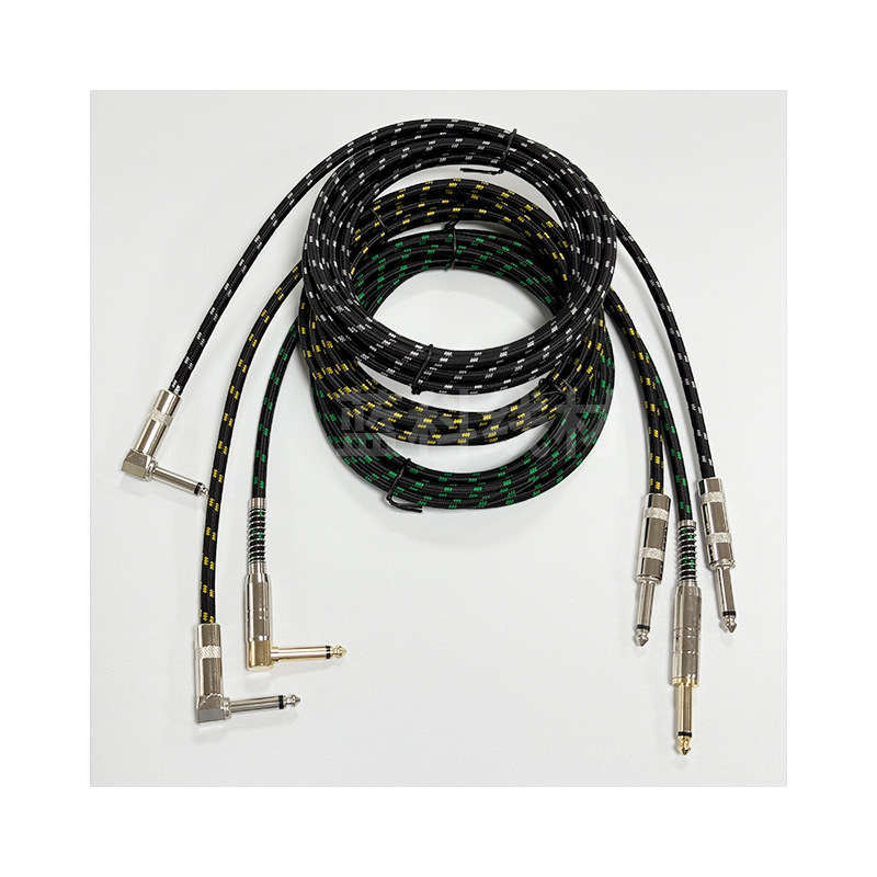 Wholesale Folk Electric Guitar Cable 3.6m Bass Performance Noise Reduction Elbow Audio Electric Guitar Cable