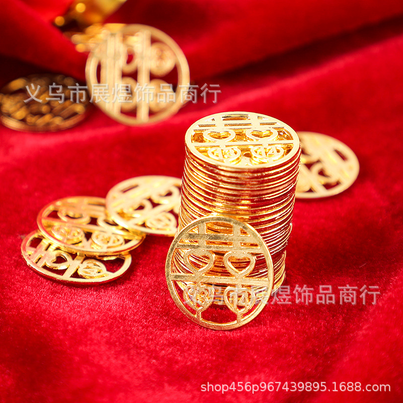 Candy Box candy bag pendant festive diy wedding supplies metal alloy wedding pendant accessories wedding Double Happiness