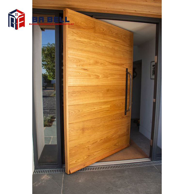 Solid Wood Multi-Layer Plywood Wood Veneer Door Rotating Door Partial Shaft Door Rotating Shaft Door Export Export Entry Door Walnut Wood