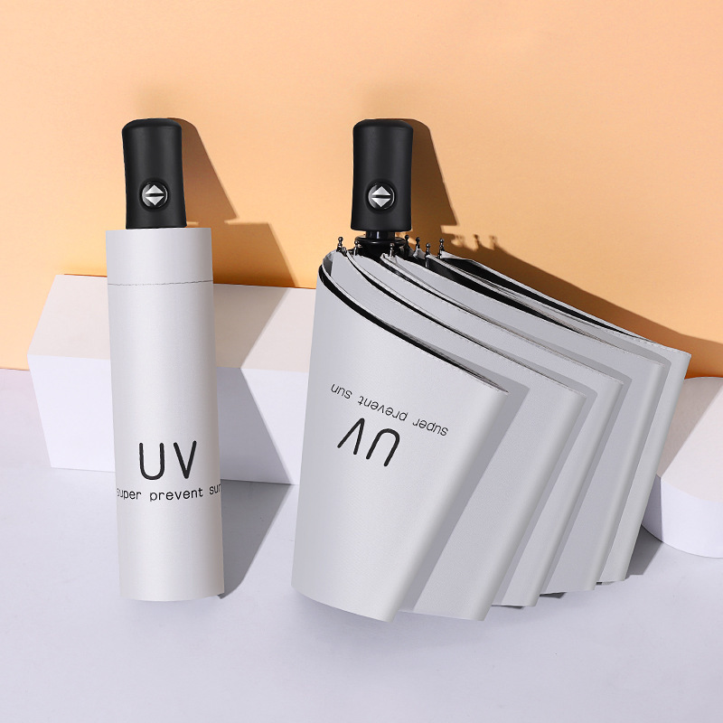 Automatic Umbrella, Thickened and Enlarged, Foldable Umbrella, Dual-Use for Sun and Rain, Women's Sunshade, Student Umbrella, Sun Protection, Uv Protection, Sun Umbrella