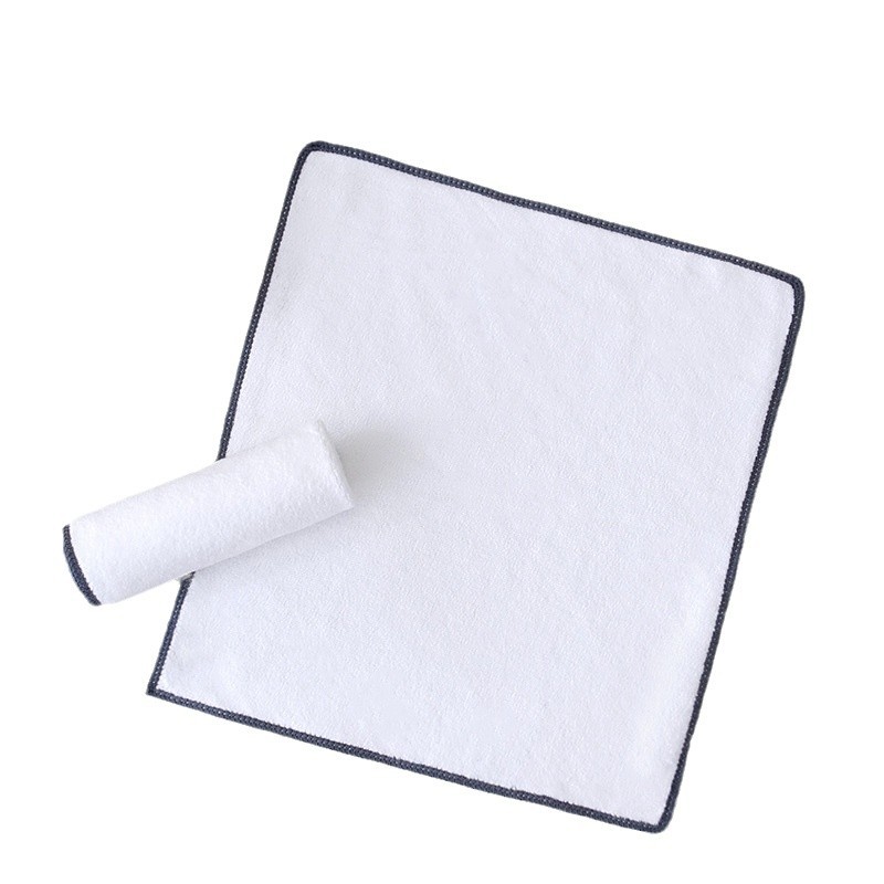 Square microfiber thick small square 30*30cm velvet absorbent beauty salon white square factory wholesale