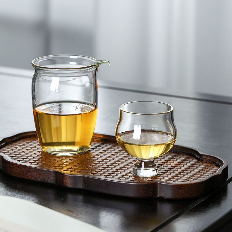 Glass goblet transparent heat-resistant fragrance cup creative master cup white wine small wine cup wholesale kung fu tea cup tea set