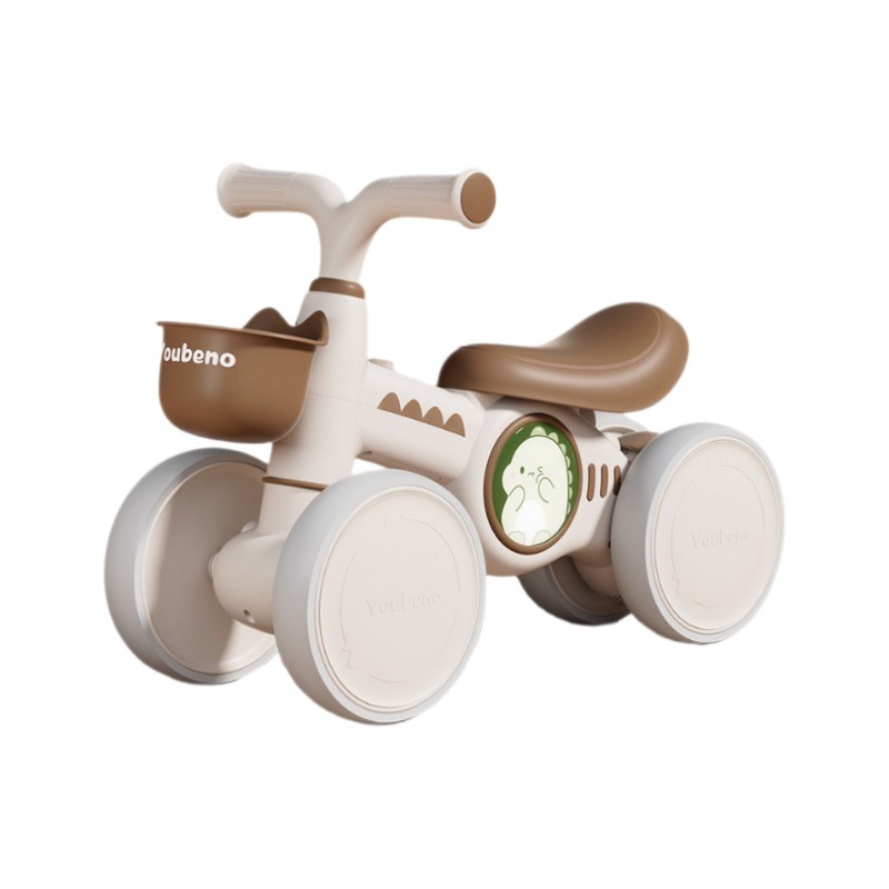 A Yowa Kidsren's Balance Car Infant Baby Walker Without Pedals Sliding Kidsren's Four-Wheel Sliding Car