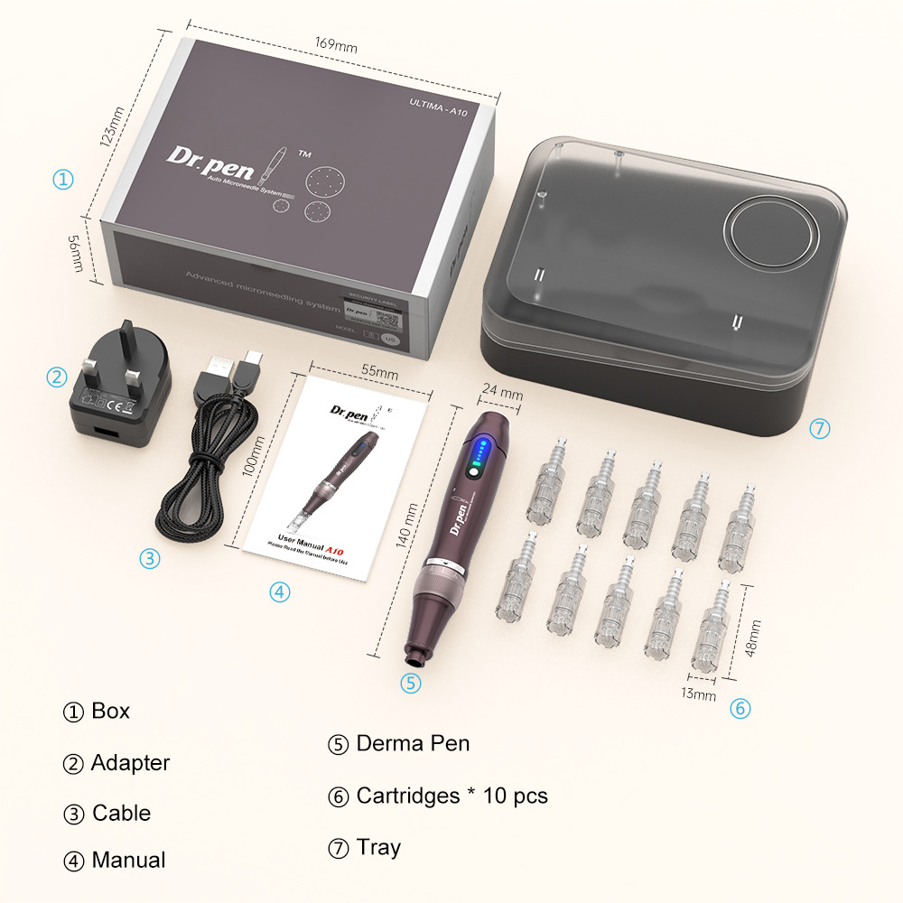 Cross-border water light instrument self-water light gun electric microneedle A10 microcrystalline nano-introduction instrument electric microneedle manufacturer