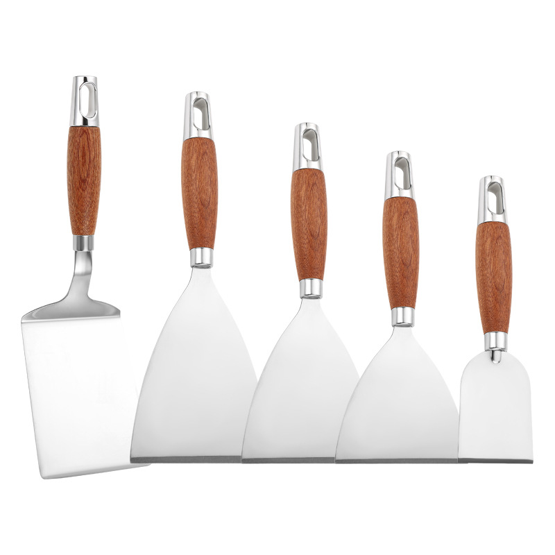 Cooking Teppanyaki Stainless Steel Steak Spatula Pizza Spatula Hand Cake Tool Triangular Spatula Pancake Spatula