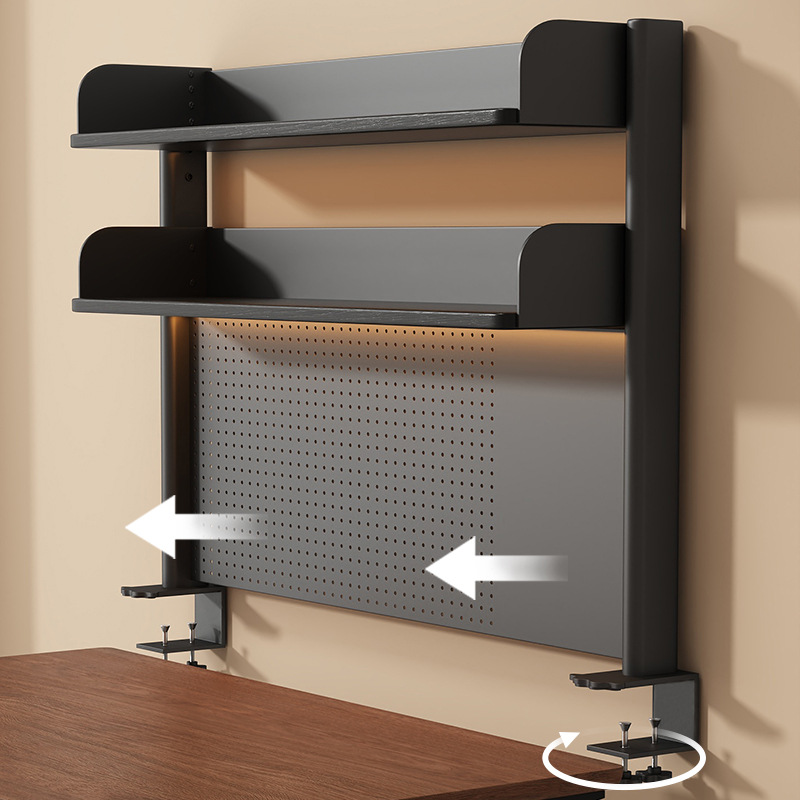 Internet celebrity electric racing multi-layer hole board storage rack student study desk bookshelf office computer desktop storage rack