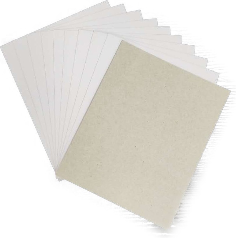 Factory Gray Background Whiteboard Paper Clothing Shoes and Hats Wrapping Paper Clothing Lining Cardboard Single-Sided White Cardboard 250g Customized