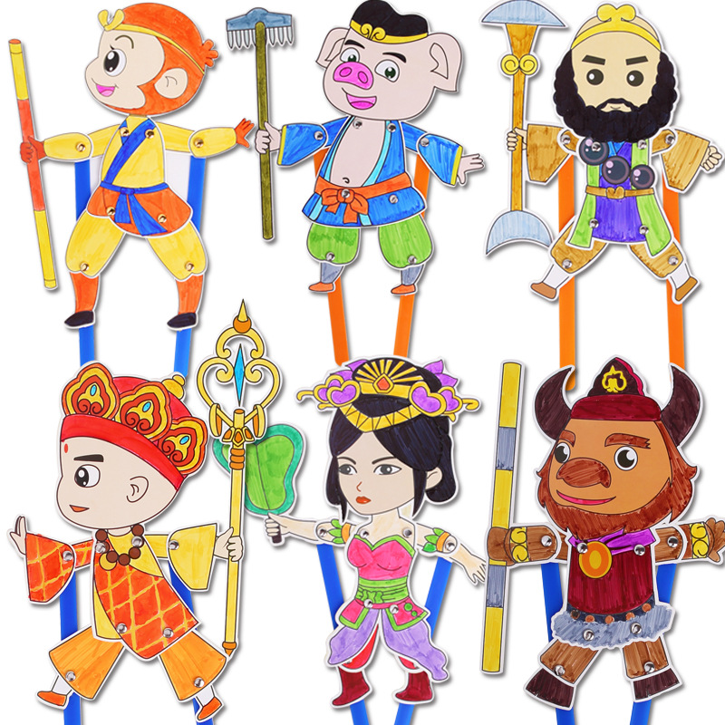 Shadow Play DIY, материалы для рисования персонажей «Путешествие на Запад», творческие игрушки для детского сада