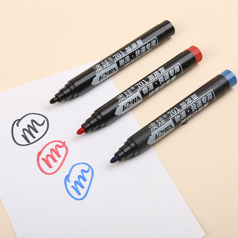 701 Thickened Oily Large-Head Marker Pen Does Not Fade and Cannot Be Erased Large-Capacity Oily Pen Factory Direct Sales Wholesale