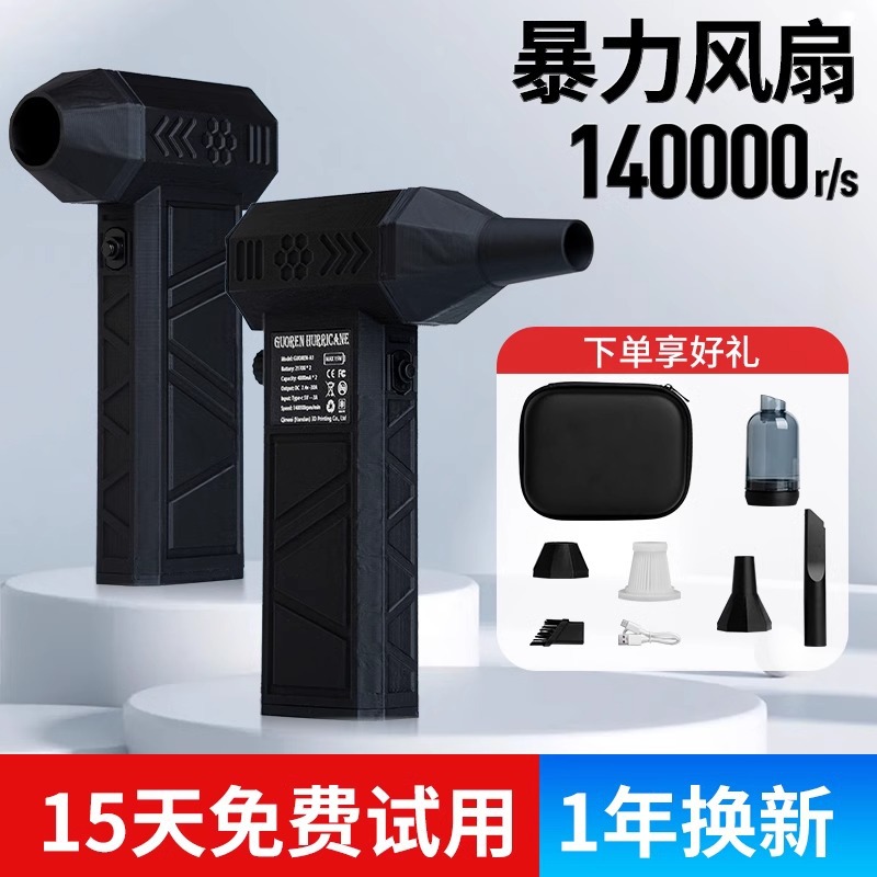 Вентилятор с бесщеточным мотором, 140000 об/мин, мощный, ручной, для кемпинга