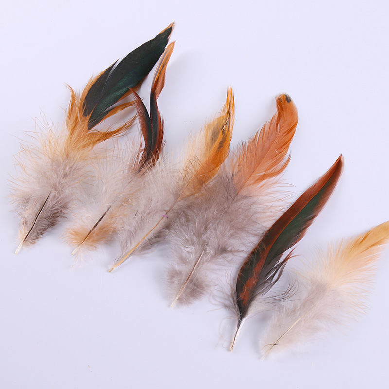 Factory direct diy accessories feather 5-6 purple swimming color chicken feather craft decoration clothing accessories ornaments