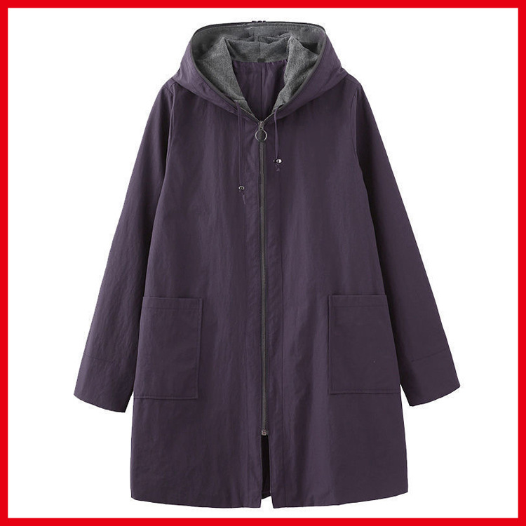 S-7XL 300kg large size women's coat windbreaker women's new medium and long large size high-end women's fat mm coat