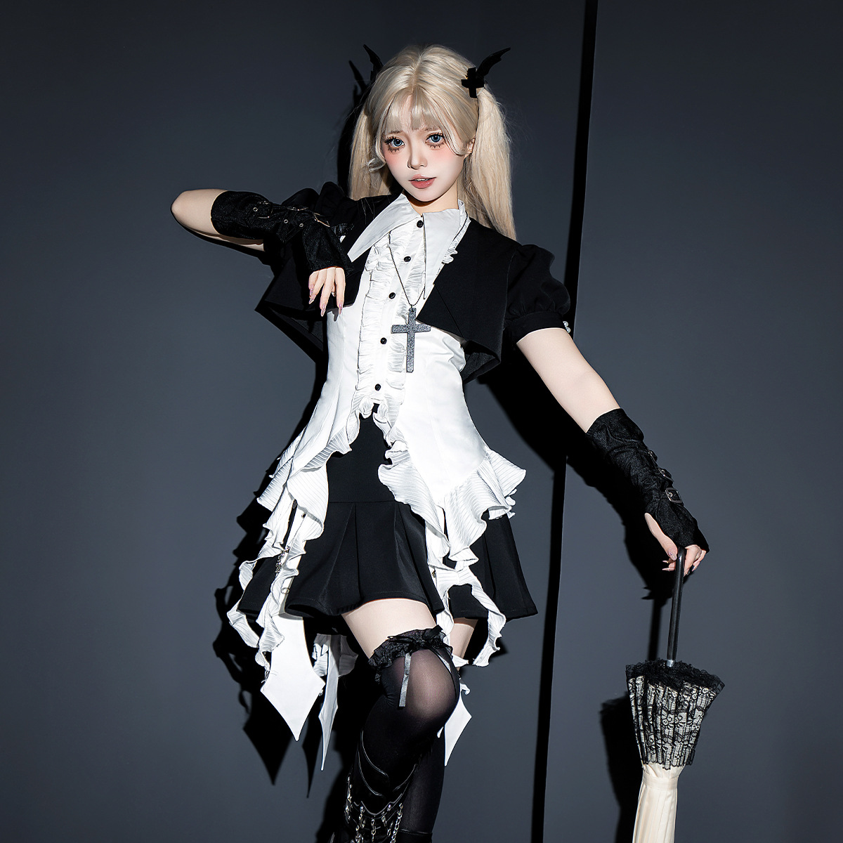 Bear Fun Sauce Original Broken Gem Lolita Women Lolita Top Shirt overskirt Daily Sweet suit 7206