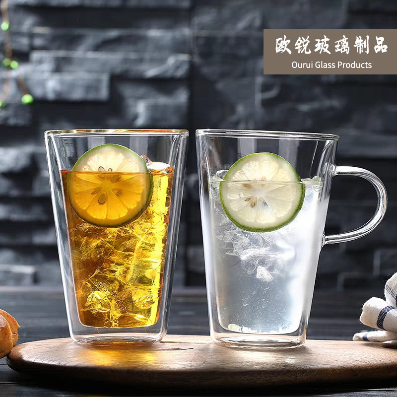 Чайный стакан с колоколом креативный прозрачный стеклянный стакан для сока молочного чая простой изолированный двойной стакан