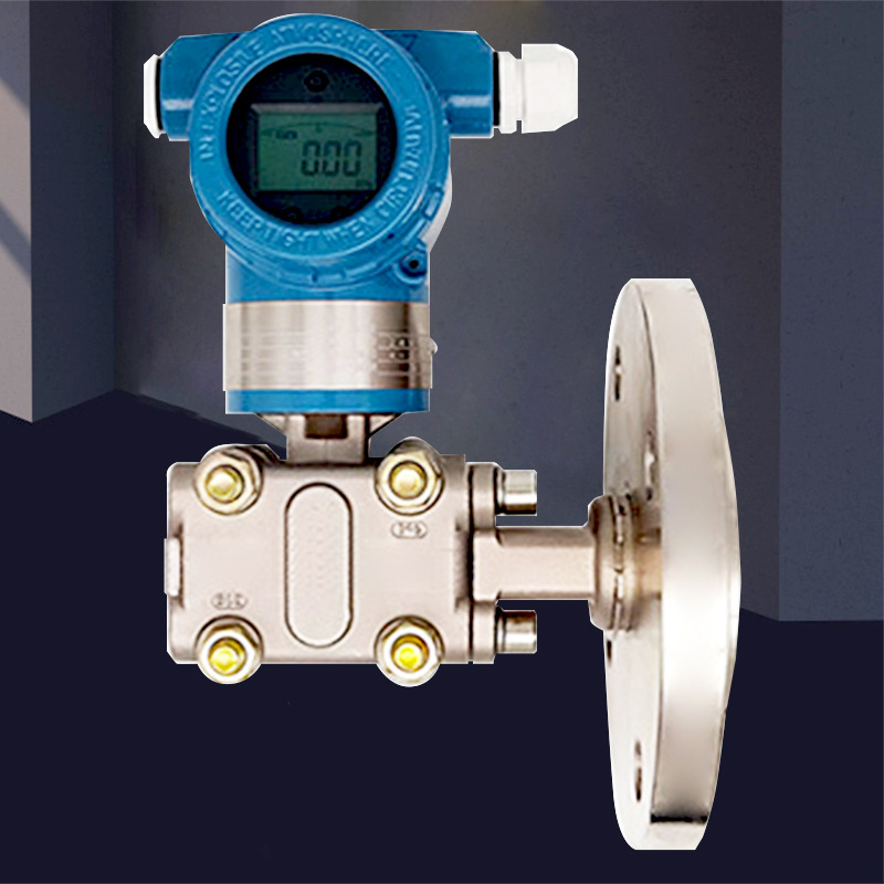 Single Flange Liquid Level Transmitter Double Flange Liquid Level Meter 316L Stainless Steel Diaphragm Flange Installation Diaphragm Intelligent