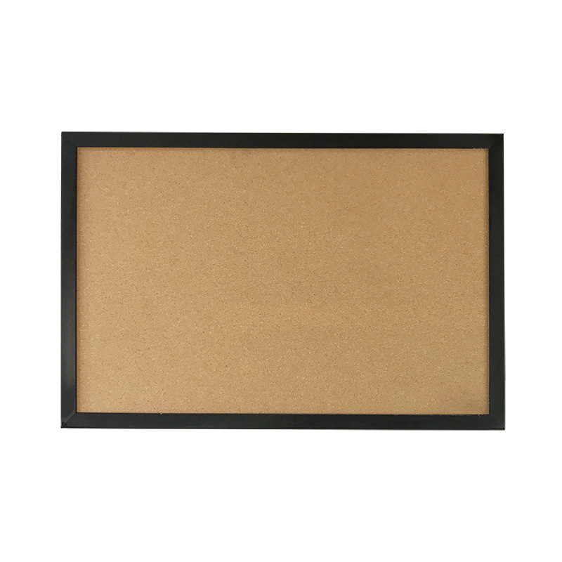 Factory production cork board black solid wood frame photo wall message background wall note water pine board support customization