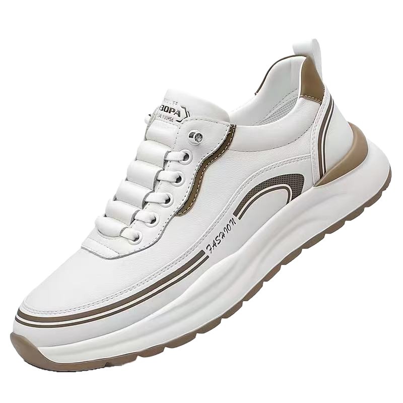 2025 Men's Casual Shoes Soft Bottom Soft Surface Student Running Shoes Simple All-match Men's White Shoes Trendy Torre Shoes
