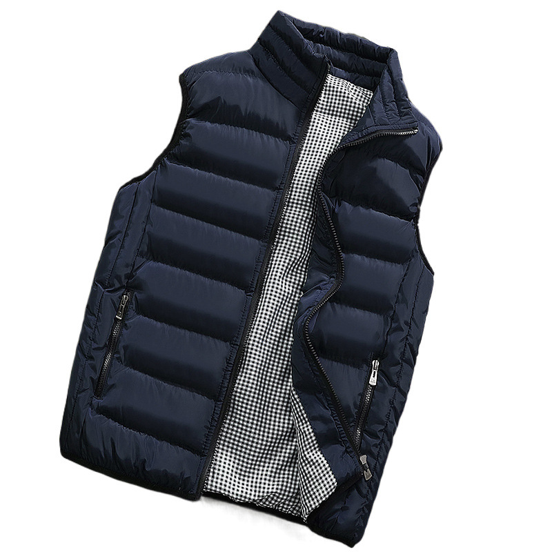 New Down Cotton Vest Men's Autumn and Winter Fashionable Casual Thickened Warm Men's Waistcoat