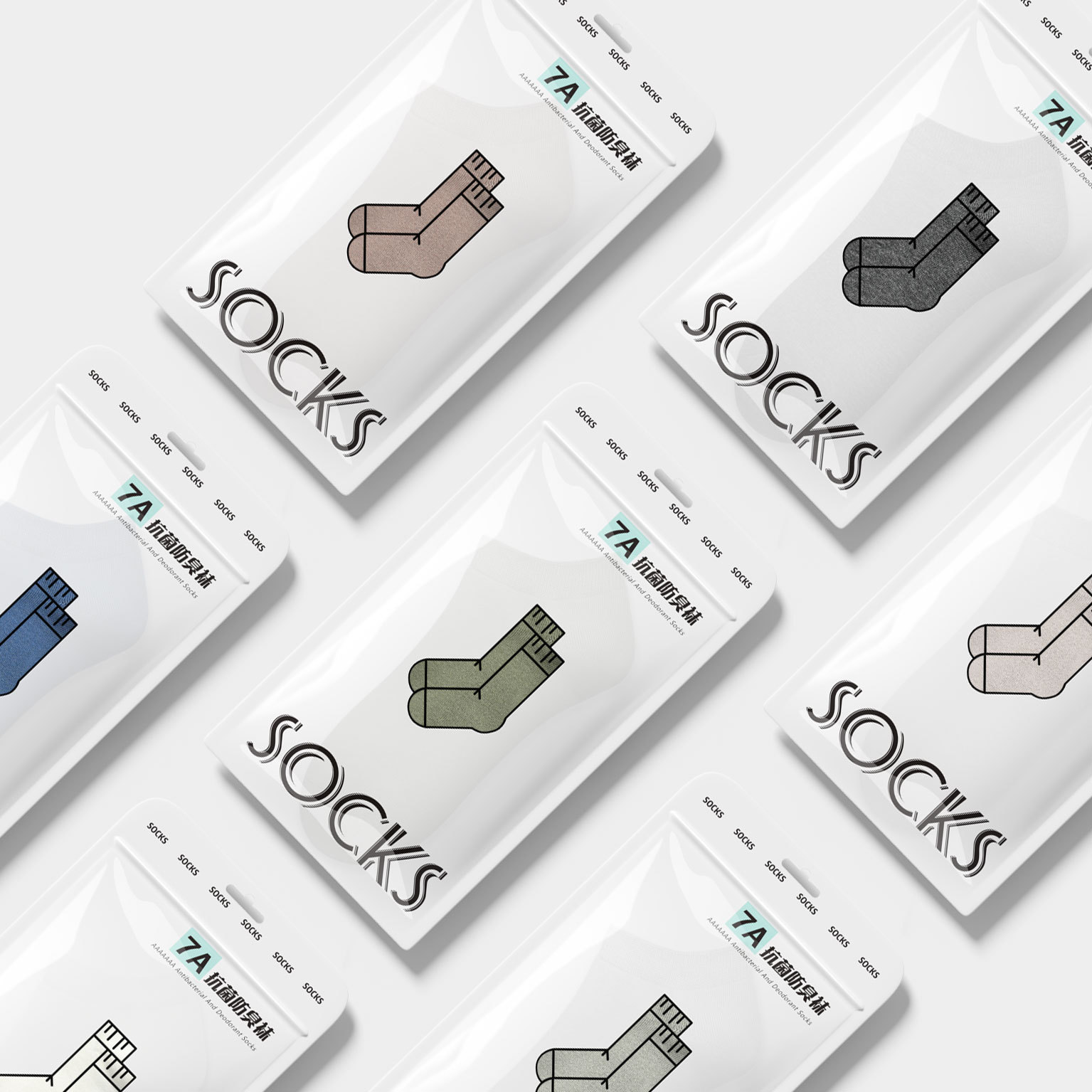 7A Antibacterial Socks Men's Deodorant and Sweat-Absorbent Summer Thin Boat Socks Pure Cotton Men's Socks Pure Cotton Men's Socks Breathable