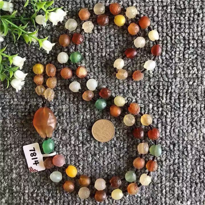 Натуральный агат необработанный камень оптовая продажа Алша Гоби радужное ожерелье аксессуары цепочка свитера пустынный пейзаж белый агат