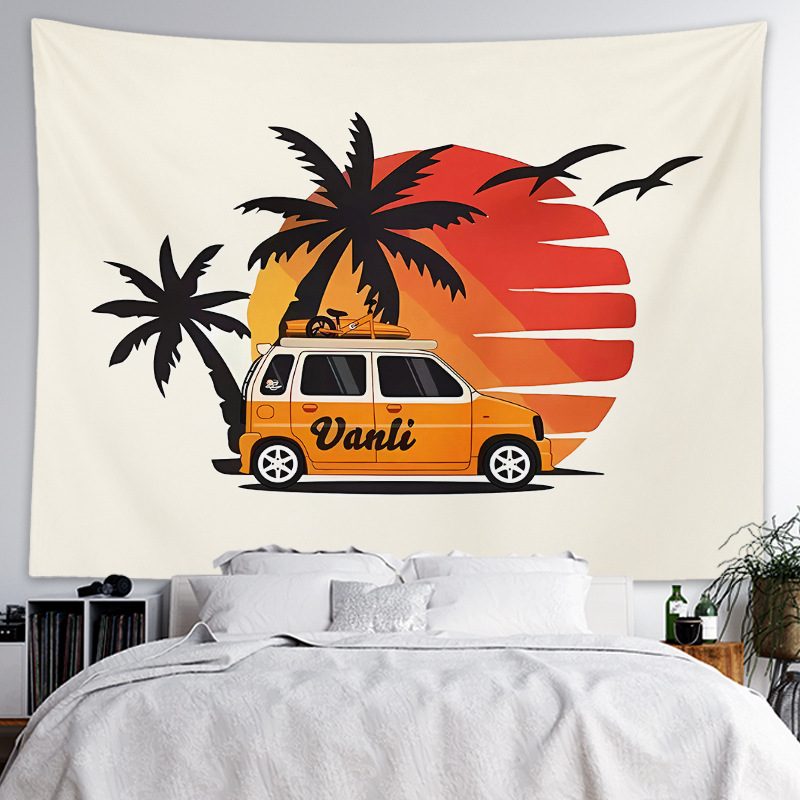 Cross-Border Popular Tapestry Amazon Tuem Tapestry Hanging Bushiyin Tapestry Custom Background Cloth Bohemian Tapestry