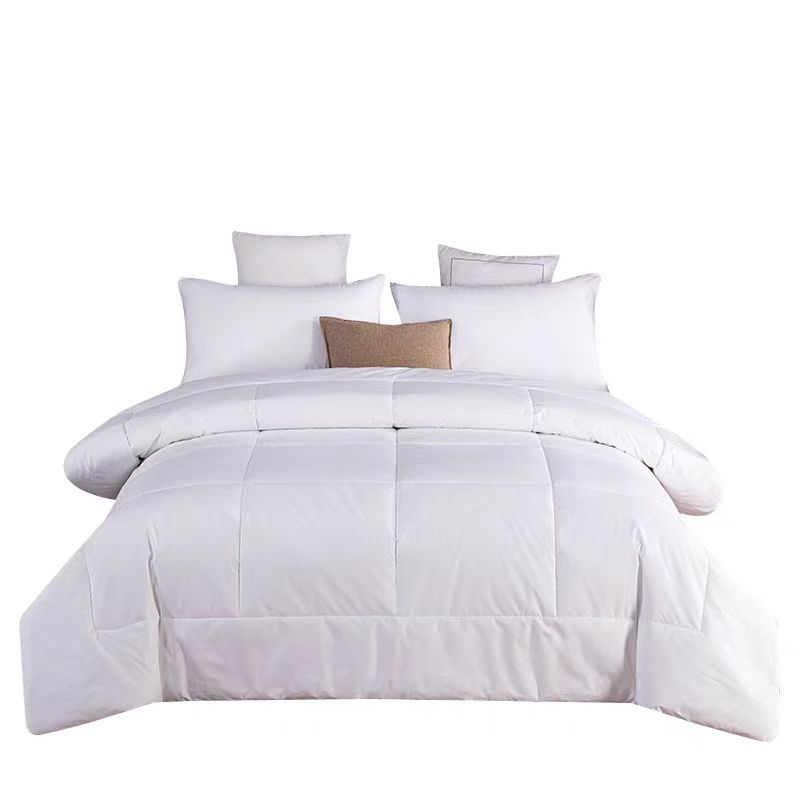 Pure White Cotton Hotel-Specific Bedding Quilt Core Hotel and B&B Anti-Feather Cloth Quilt Four-Season Quilt Manufacturer Warm