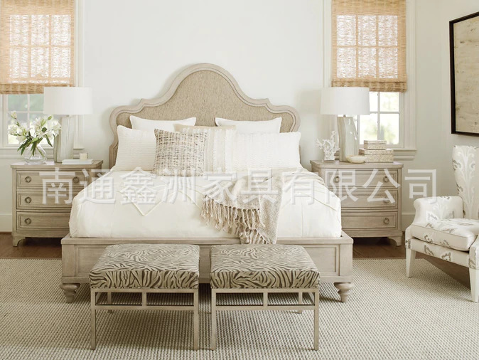 Американская стильная кровать из массива дерева, двуспальная кровать, европейский стиль, легкая роскошь, свадебная кровать