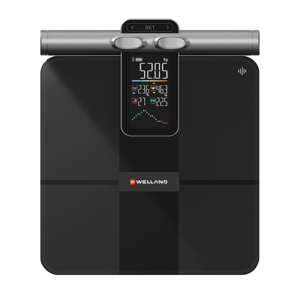 welland new VA color screen eight-electrode body fat scale new fat measurement body fat scale bluetooth intelligent weighing scale
