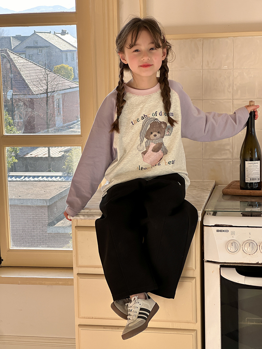 Футболка для детей с длинным рукавом, стиль К, мультяшный принт