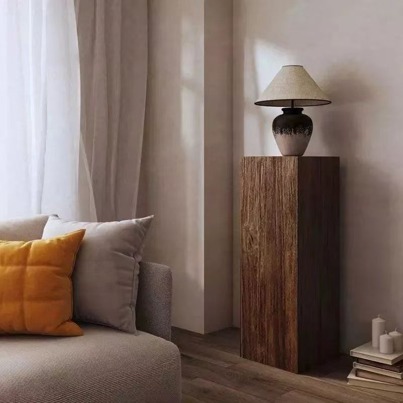 Stump Ornaments Carbonized Black Household Solid Wood Pier Homestay Low Stool Stump Creative Log Ornaments Corner