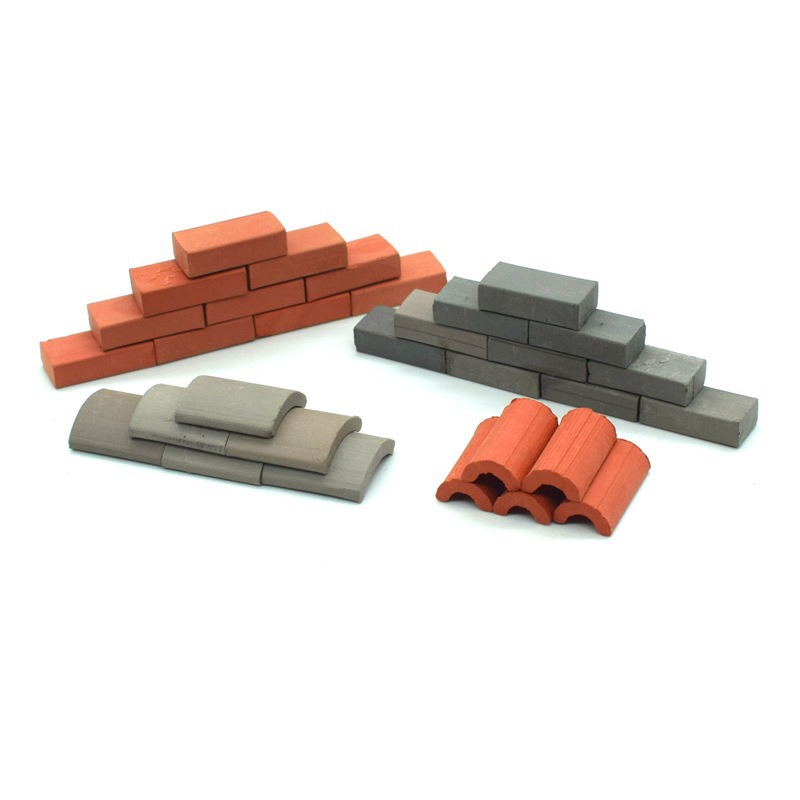 1:35 Brick Model Red Brick Green Brick Miniature Scene Construction Teaching Props Soldier Doll House Amazon Export