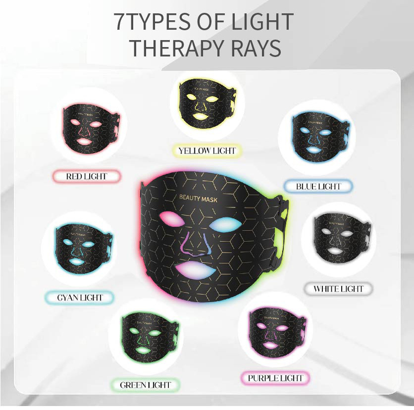 7-color large-scale light color light red mask beauty instrument LED photon skin rejuvenation spectrometer household appliances beauty