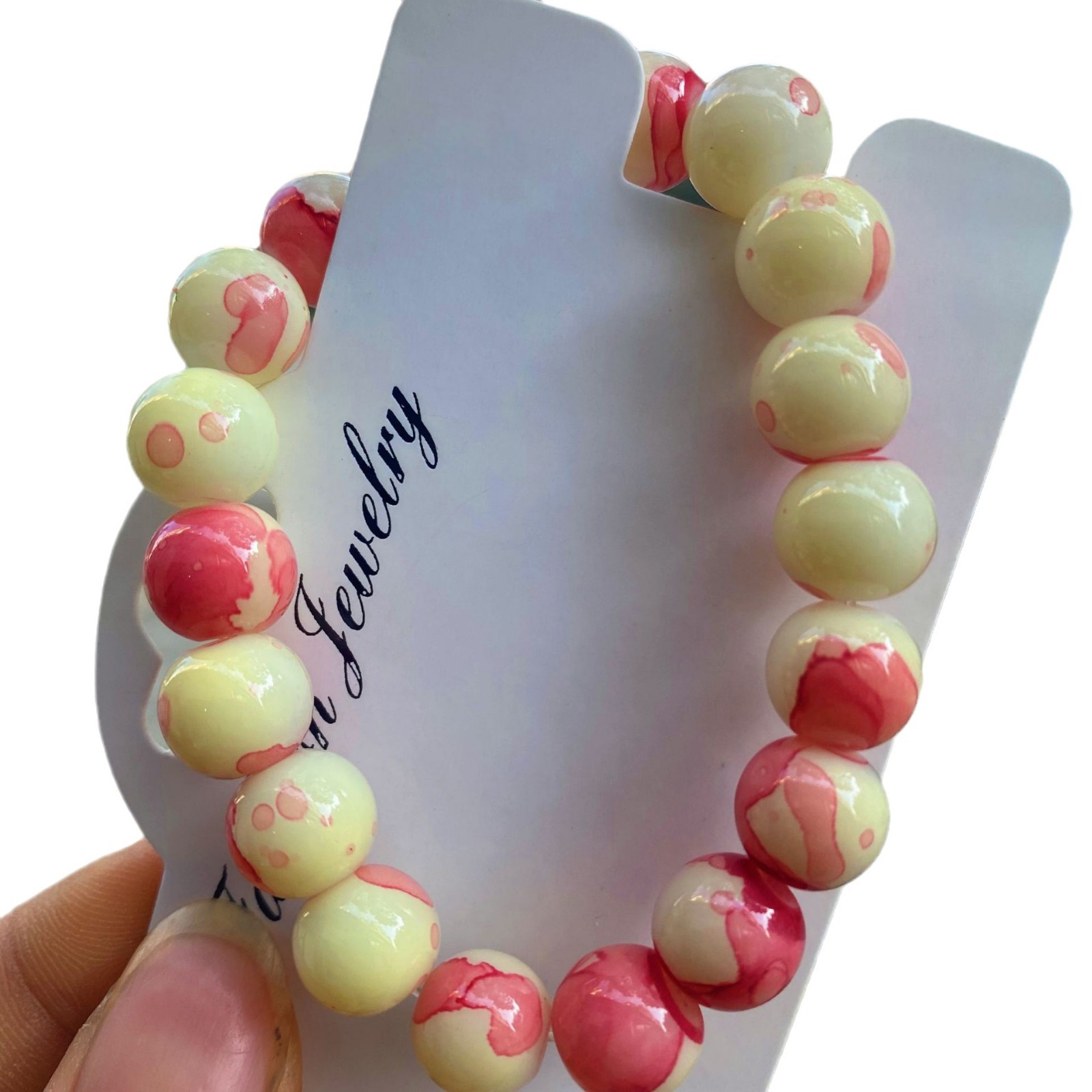 Xiaohongshu Blue and White Porcelain Color Matching Popular Jingdezhen Ceramic Bracelet Blue and White Porcelain Bracelet Blessing Gift Box Wholesale