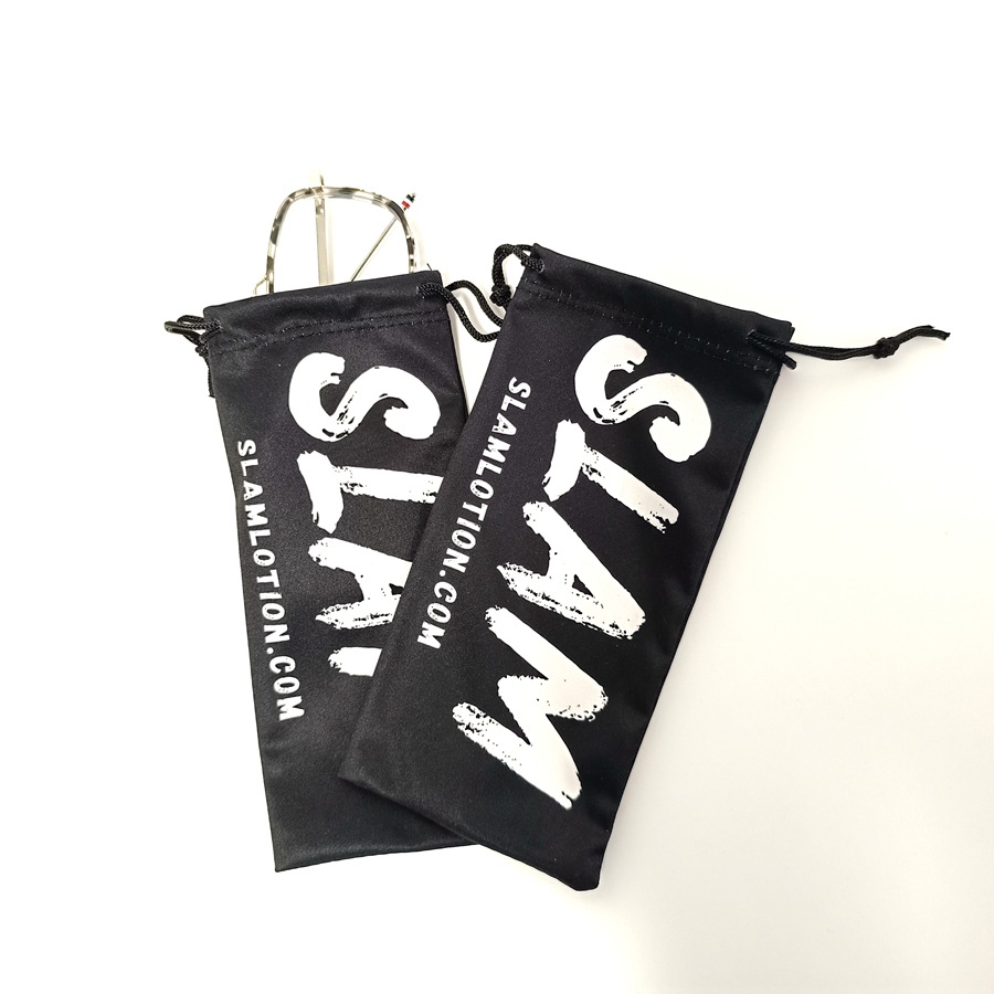 Factory Low Price Supply Microfiber Heat Transfer Printing Glasses Bag Mobile Phone Bag Multifunctional Drawstring Pocket Storage Bag