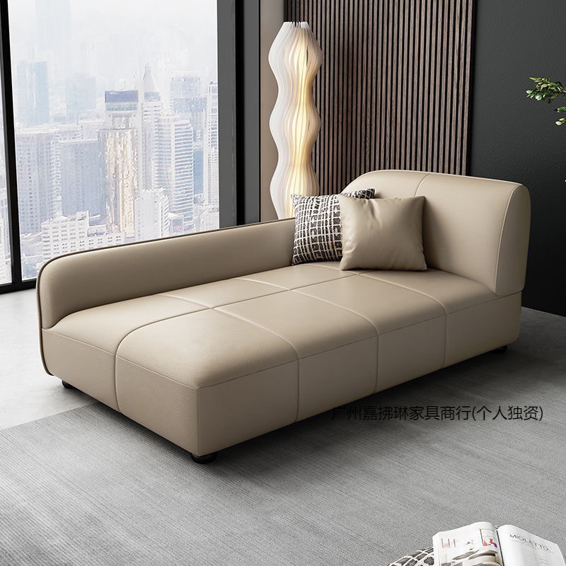 Новый водоотталкивающий и износостойкий шезлонг из кожи, для гостиной, спальни, полностью оборудованный, шезлонг из массива дерева