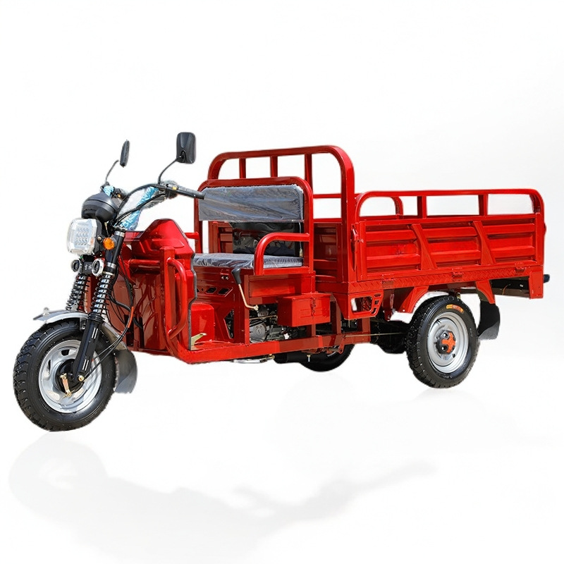 Three-Wheeled Motorcycle Agricultural Cargo Gasoline Vehicle High-Horsepower Fuel Construction Site Transportation Wholesale Manufacturer Direct Sales Tricycle