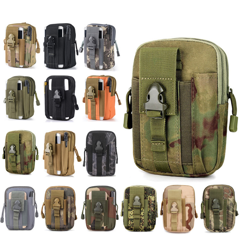 Portable Multifunctional Thickened Wear-Resistant Camouflage Tactical Leg Bag Outdoor Sports Running and Cycling Mobile Phone Accessories Hanging Waist Bag