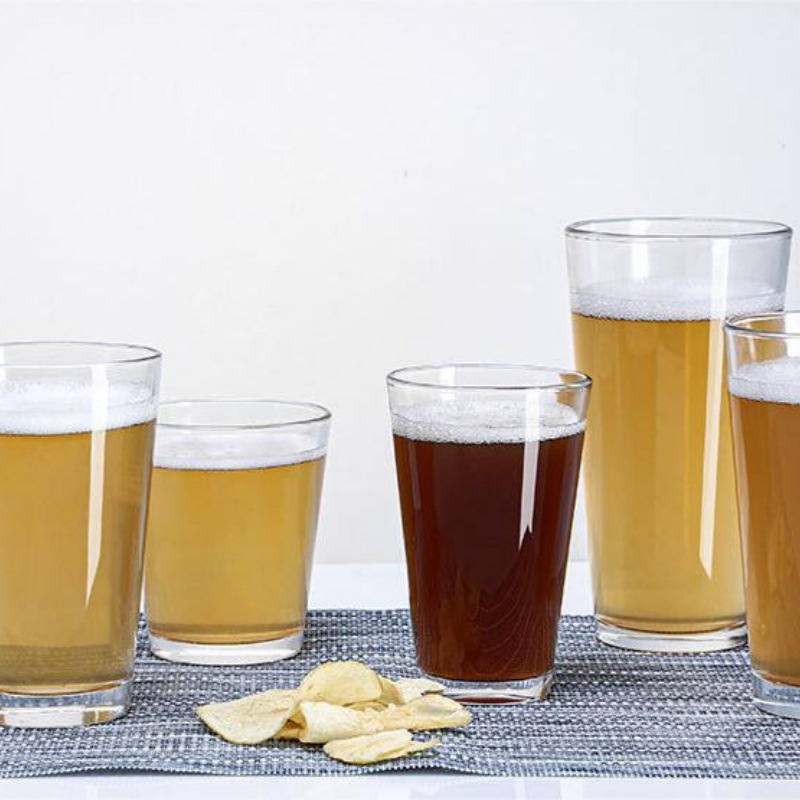 Стеклянный шейкер для пива с декором