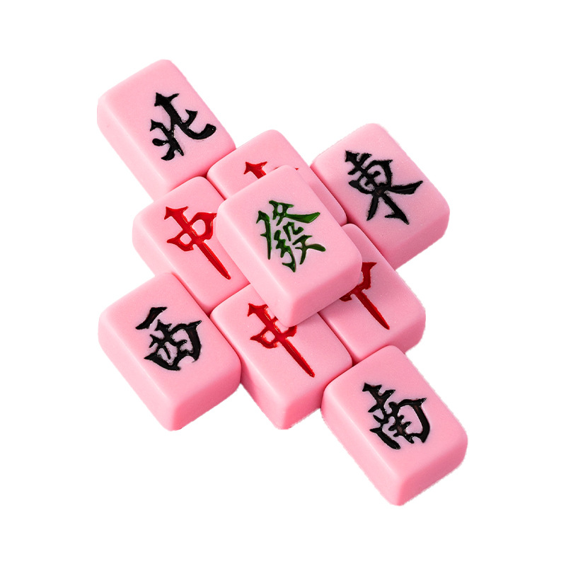Mini Mahjong Tiles Outdoor Travel Camping Style Dormitory Mini Convenient Small Small Cute Cartoon Mahjong