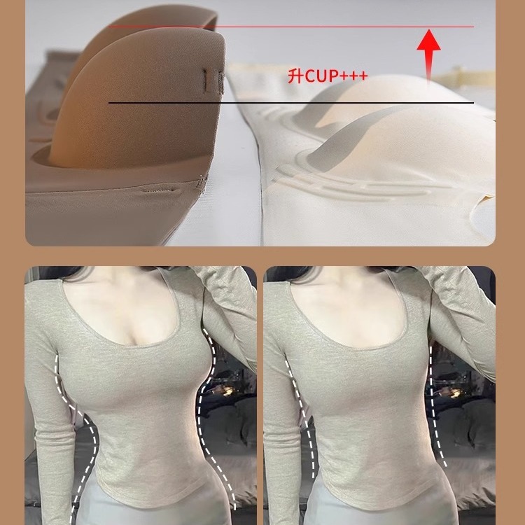 Wear Round Chest Exterior Expanded Underwear Women's Small Chest Push-up Large Bra Traceless Half Cup Non-slip Bra without Strap