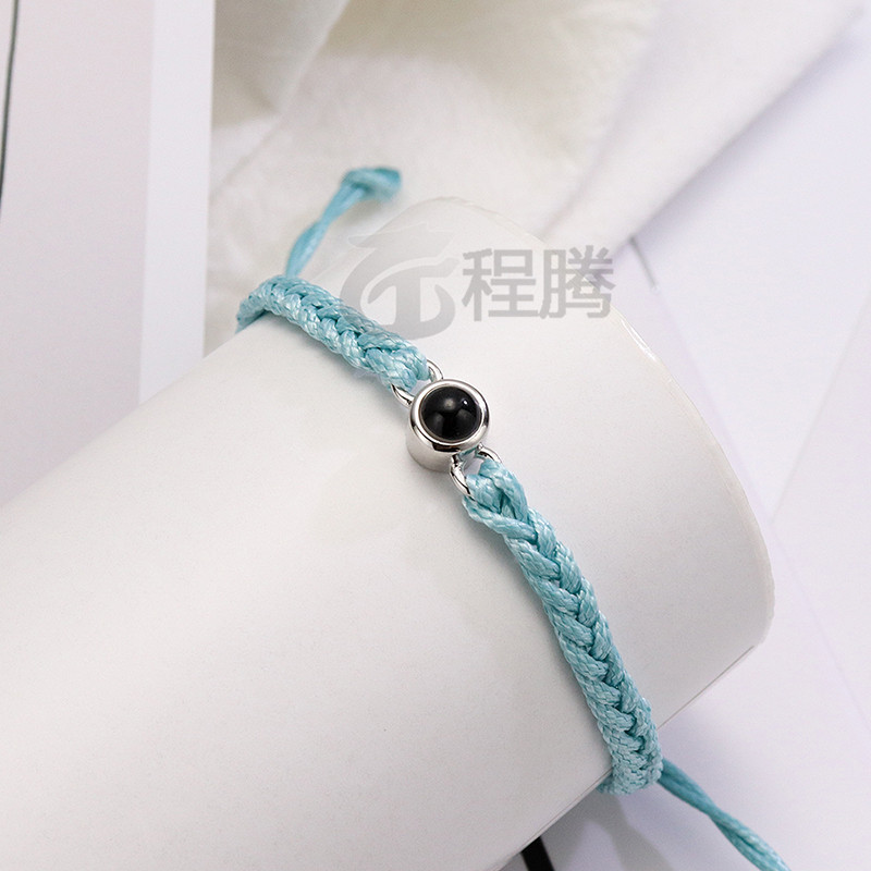 Cross-Border Popular 925 Silver 100 Languages Projection Braided Bracelets Ethnic Style Niche Design Hand Accessories Export Wholesale