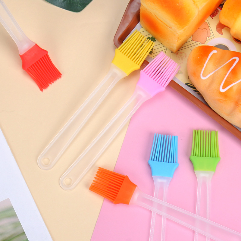 Silicone oil brush small size split lint-free barbecue seasoning brush high temperature baking oil brush plastic handle barbecue brush