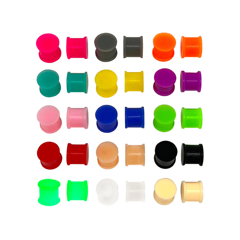 Cross-border geometric auricle Amazon EBAY puncture jewelry ear expander solid cylindrical silicone ear expander