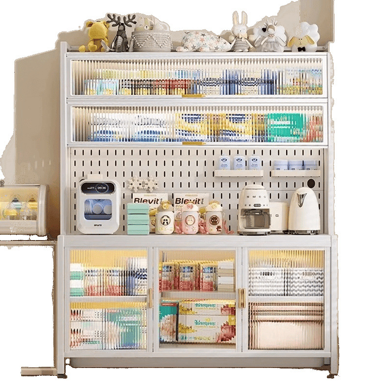 Baby Feeding Table Storage Cabinet Baby Supplies Storage Rack Floor-Standing Multi-Layer Multi-Functional Large-Capacity Baby Milk Preparation Table