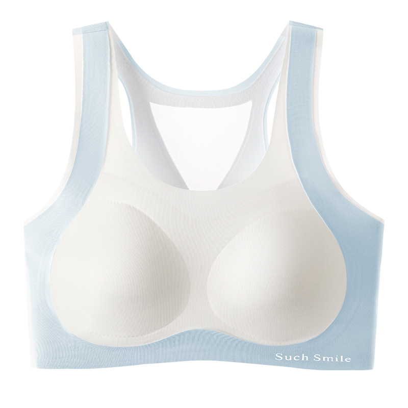 Girls' Sports Underwear Developmental High School Students Bra Fixed Cup Junior High School Students Girls Girls Vest Girls