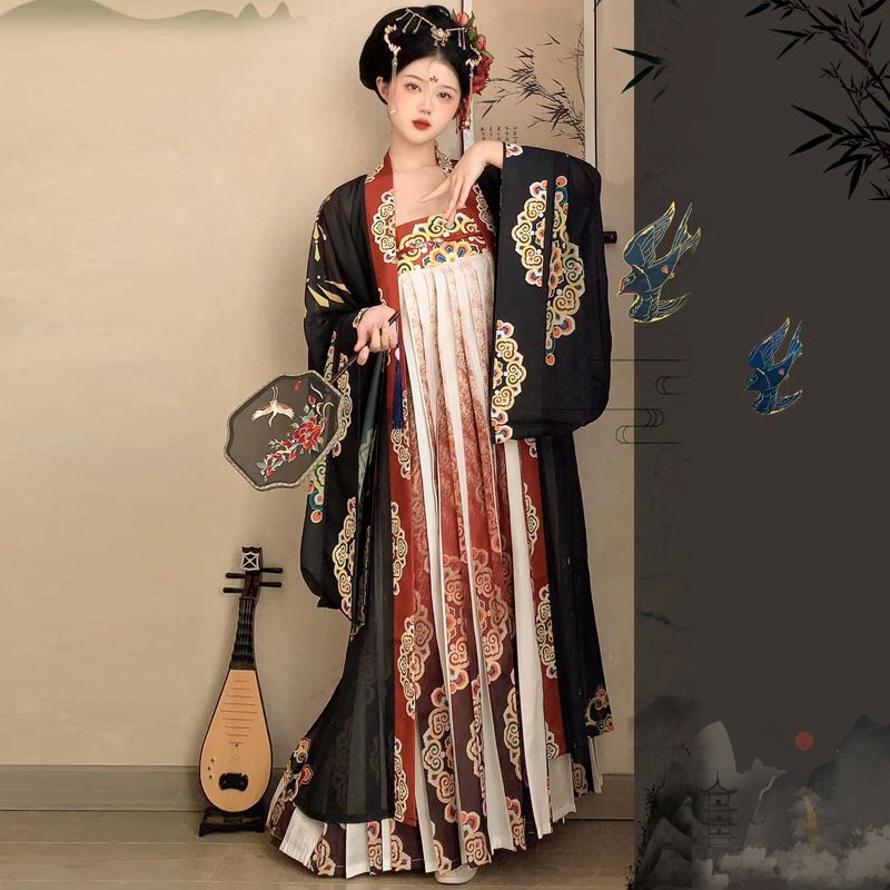 Original Genuine Hanfu [Lanxi] Tang Dynasty-made Qi Chest Skirt Daily Light and Thin Big Sleeve Shirt Full Spring and Summer Hanfu