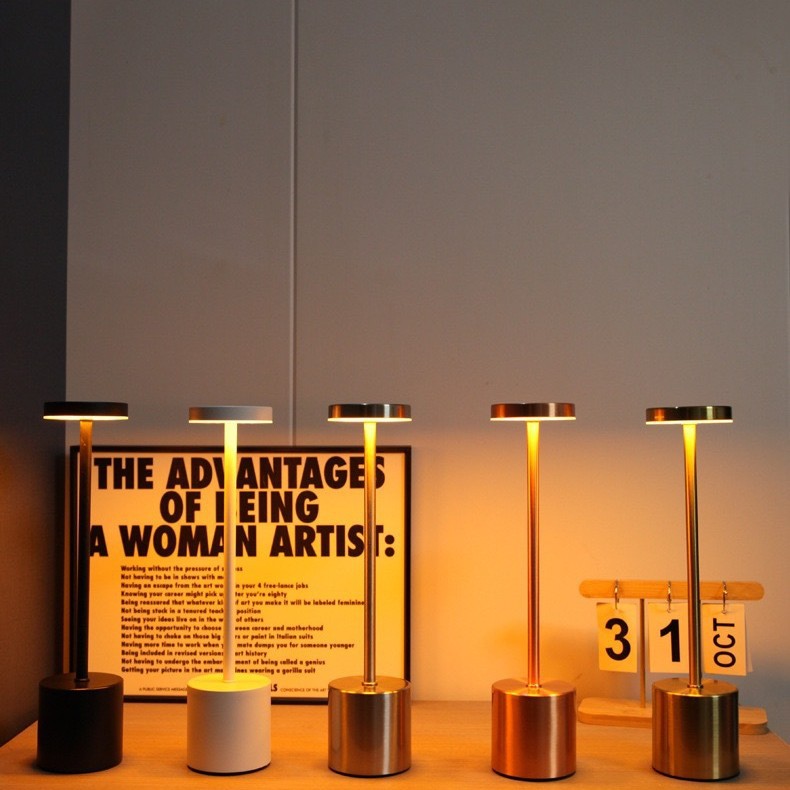 Cross-Border Decorative I-Shaped Table Lamp Led Atmosphere Lamp for Dining Table, Touch-Controlled Bedroom Bedside Night Light, Dimmable