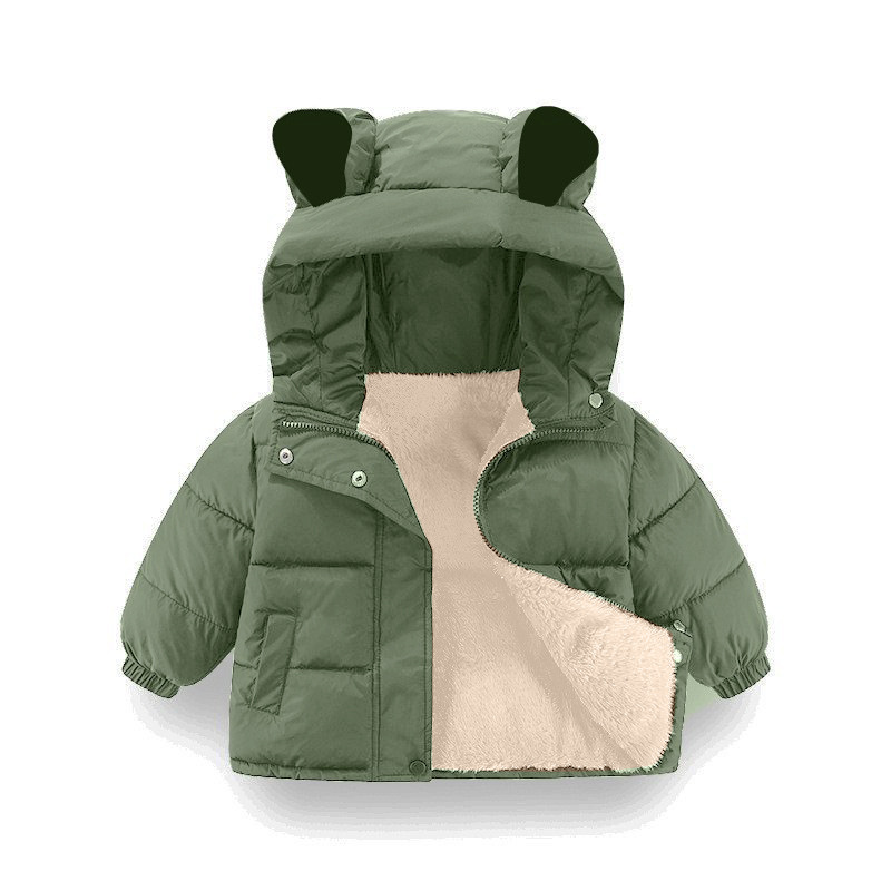 Boys' Winter Cotton Coat 2025 New Korean Version Children's Cartoon Fleece down Cotton Jacket Children's Thickened Cotton-Padded Jacket