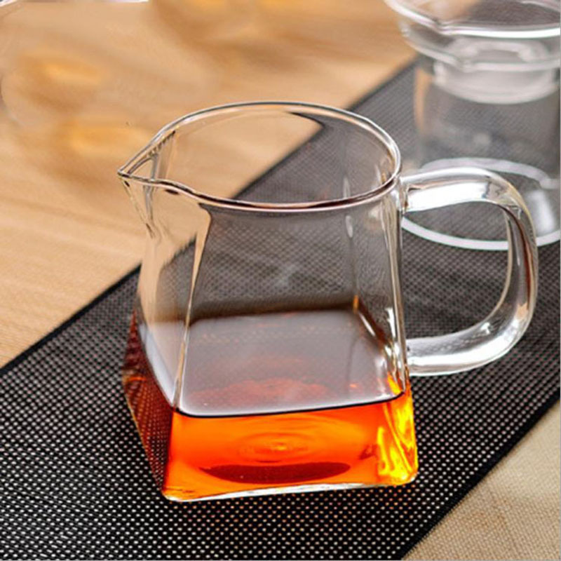 Термостойкая прозрачная чаша из боросиликатного стекла для чайной церемонии