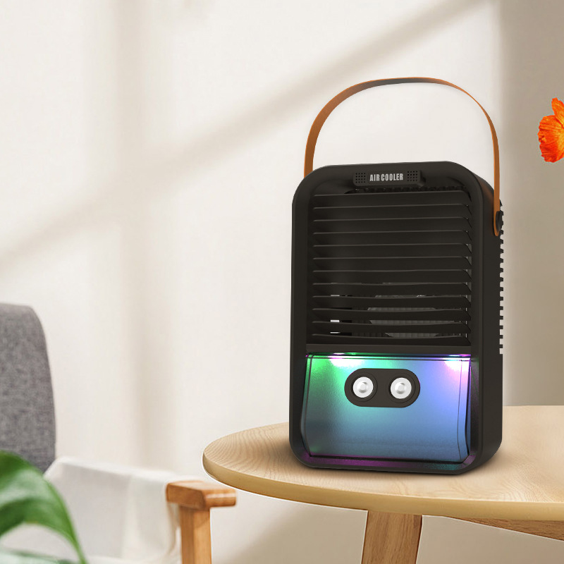 Cross-Border Air Conditioning Fan, Desktop Air Cooler, Water-Based Aromatherapy Spray, Water-Cooled Fan, Portable Mobile Air Conditioner, Ambient Light